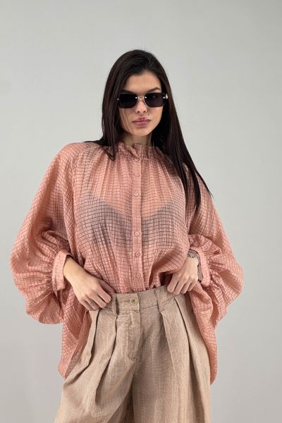 Дамска риза в цвят пудра