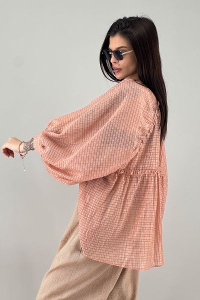 Дамска риза в цвят пудра