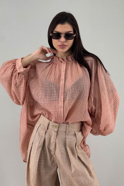 Дамска риза в цвят пудра