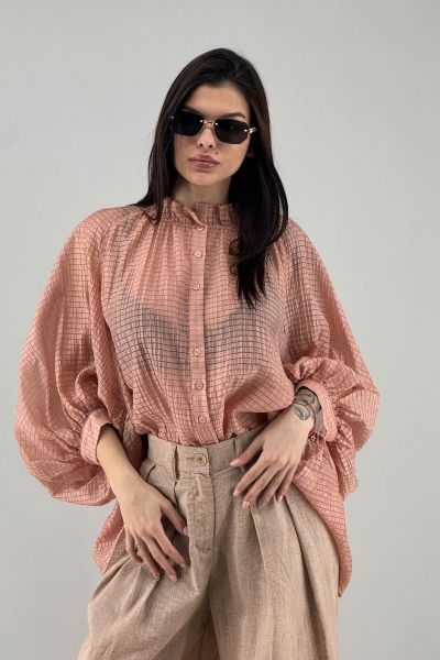 Дамска риза в цвят пудра
