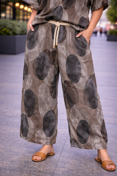 Дамски МАКСИ ленен панталон