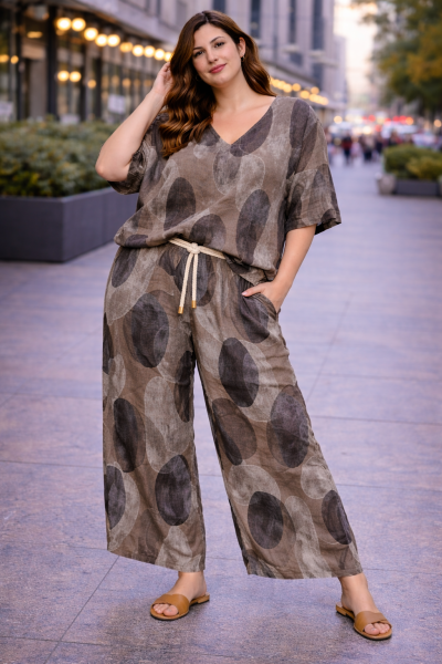 Дамска МАКСИ ленена блуза