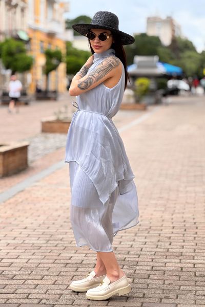 Дамски комплект в сиво